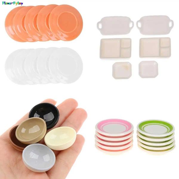 2pcs-10pcs 1 6 1 12 Dollhouse Miniature Resin Bowl Multi Color Large Rould Soup Bowls Modle Toys Kitchen Doll House Accessories Y240807