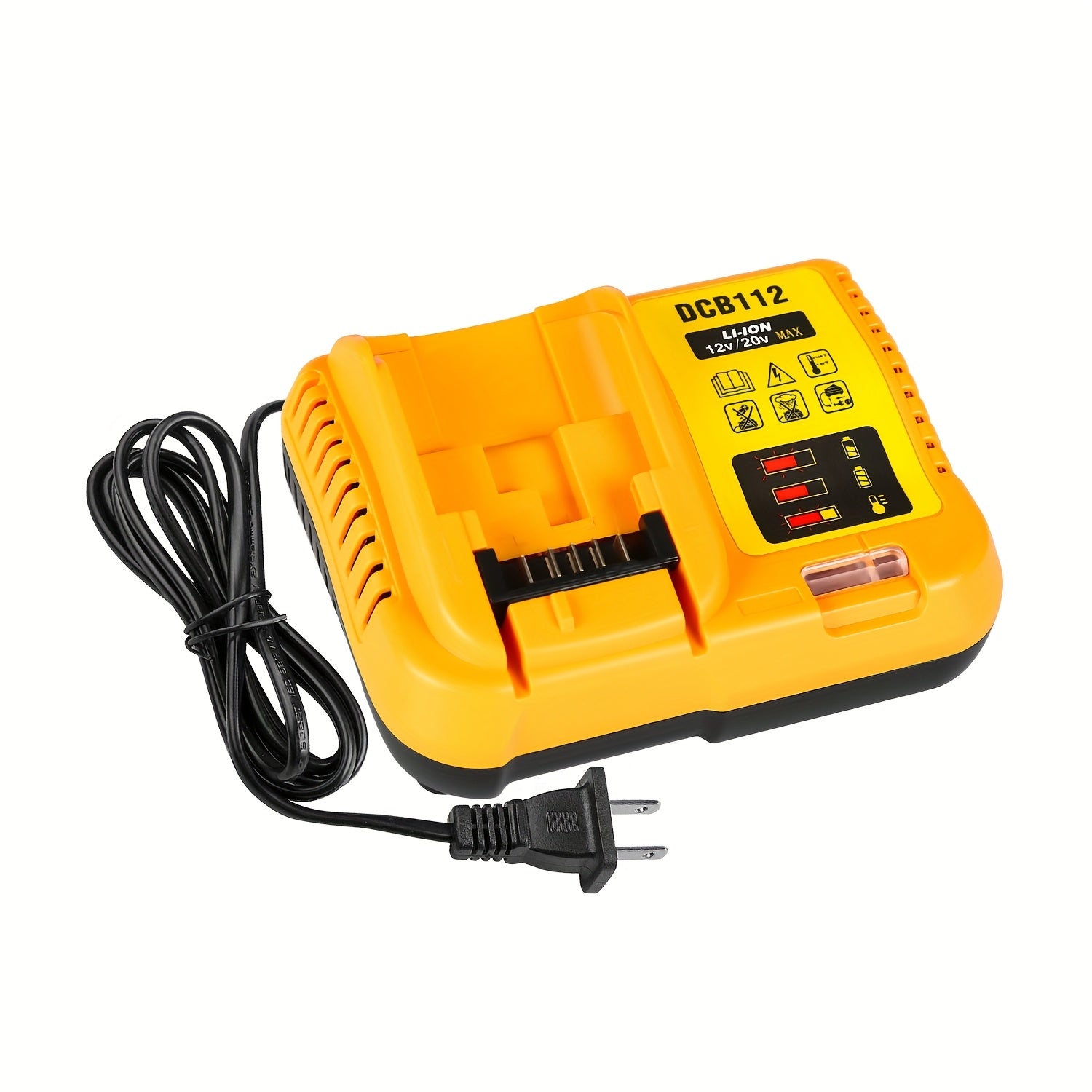 TEMU Fast Replacement Charger For Charger With Multiple Charging Protections, For 12v-20v Battery - Charging Station For Battery Of Cordless Drills,