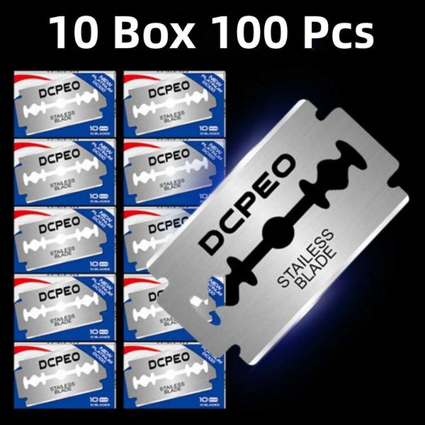 Razors Blades Recyclable Quality Double Edge Safety Razor Blade Men And Women Shaving Hair Removal Replace Stainless Steel Blades G240906