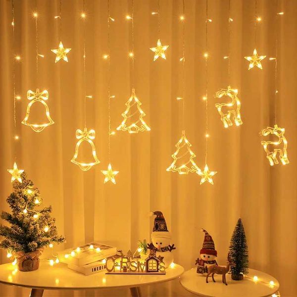 LED Christmas Garland String Lights Fairy Curtain Light For Home New Year Party Wedding Holiday Decor zyc241120