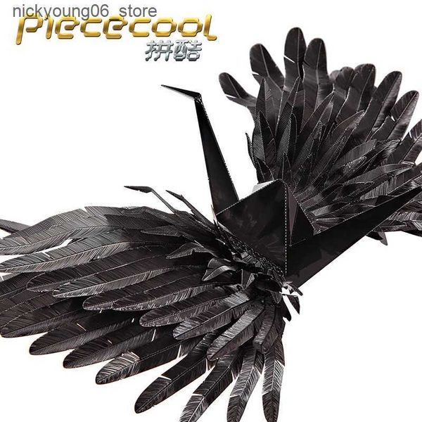 3D Puzzles 2018 Piececool 3D Metal Puzzle gold and black Lucky Crane DIY Laser Cut Puzzles Jigsaw Model For Adult Kids Educational Toys L240