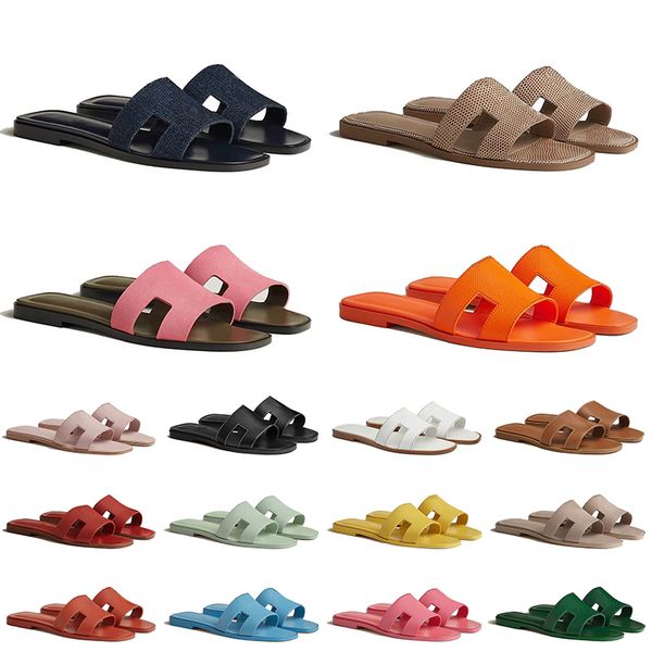Designer sandals Women Beach Slippers Genuine slides Leather Classic Luxury Summer Sandals Men Women shoes loafers outdoor with Dust Bag Siz