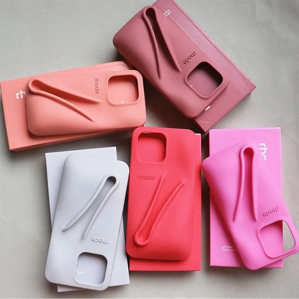 New color For iPhone 16 Pro Max 15 14 12 Lip Gloss case With box Espresso Raspberry Jelly Toast Ribbon Silicone Lipstick Cover