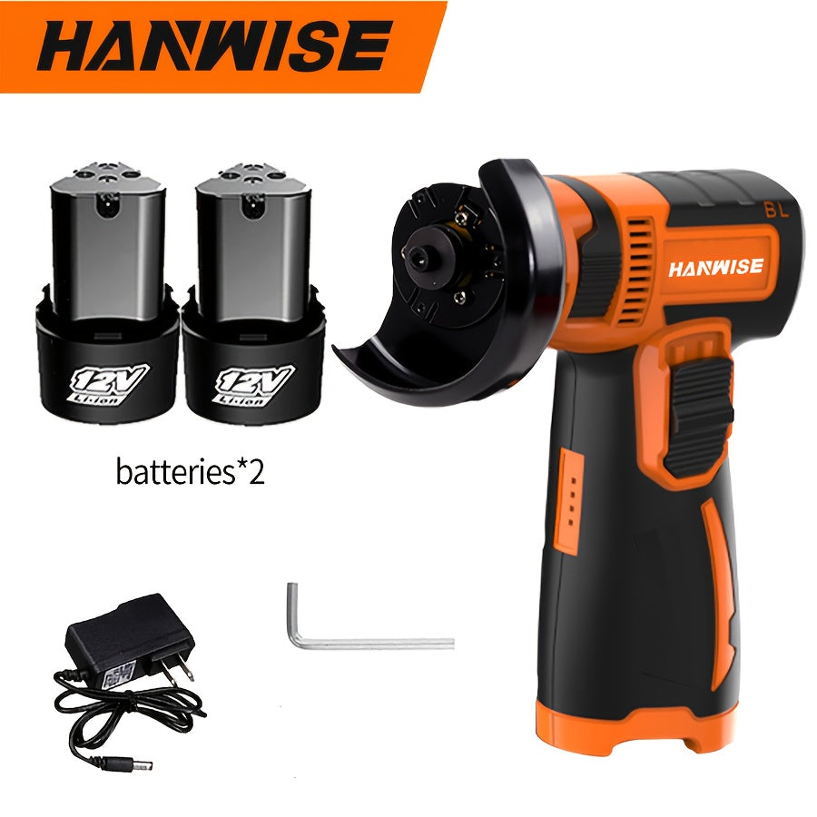 TEMU 12v Electric Polishing Angle Grinder, Compact Portable Multifunctional Angle Grinder, 19500rpm Mini Cordless, Li- Power Tool With Battery