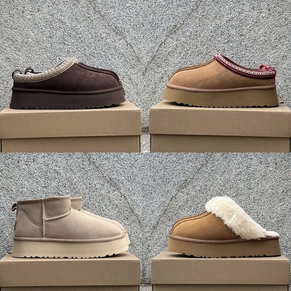 Australia winter Tazz Tasman Disquette Slipper Funkette slippers Scuffette II Classic Ultra Mini Boot Platform sheepskin Chestnut Black Must
