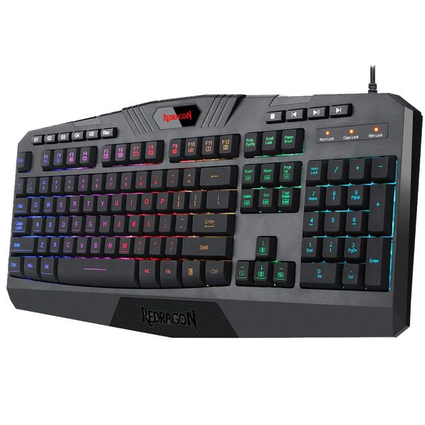 n K503 PC Gaming KeyboardRGB LED Backlit with Marco Keys Silent USB WiredKeyboard for Windows PC Games