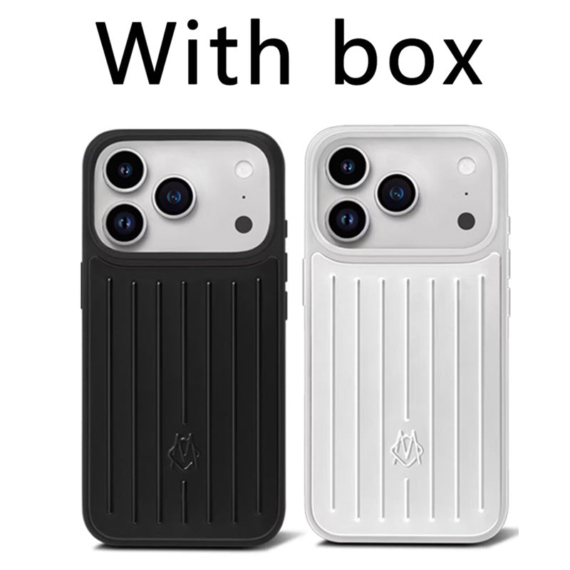 RIM phone case Suitcase iPhone 17-13 Pro Max Case - Titanium Aluminum Alloy Frame with MagSafe Polycarbonate Weave Back Cover, Protective Luxury Pho