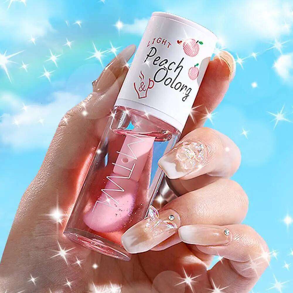 Kawaii Honey Peach Oil Long Lasting Non-sticky Moisturizing Tint with Plumper Hydrating Lip Care Serum 5ml Make Up free shipping