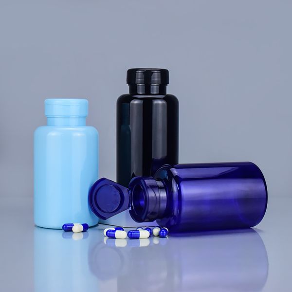 10-20-50-100pcs 200ml Empty Plastic Bottle Vitamin Tablet Refill Bottle Supplement Pill Container Capsule Storage 23073101JB