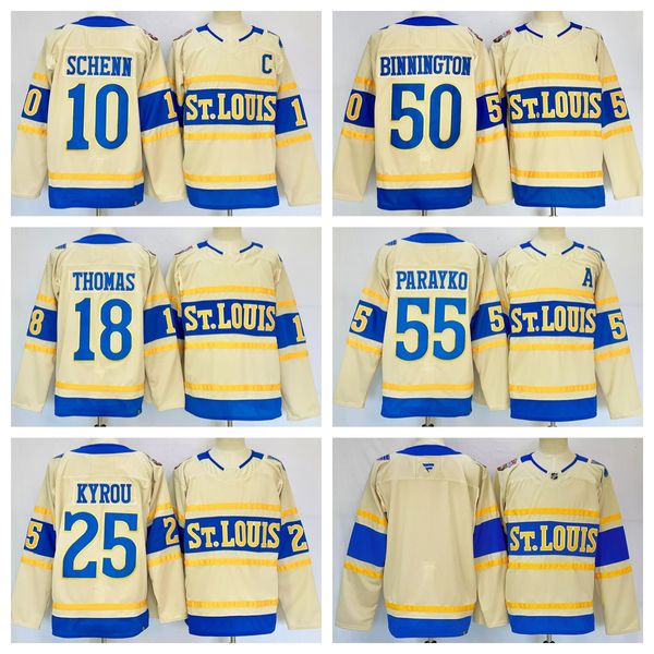 Hockey Jerse women men youth S-3XL 2025 SCHENN BINNINGTON THOMAS KYROU PARAYKO Louiss Blues