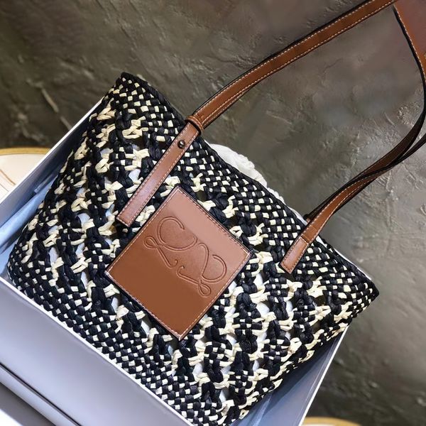 Puzzles Bag Designer Raffias Basket Straw Anagram Beach Luxury Fold Shopper Tote Hand Bag Travel Clutch Summer Cross Body Pochette Shoulder