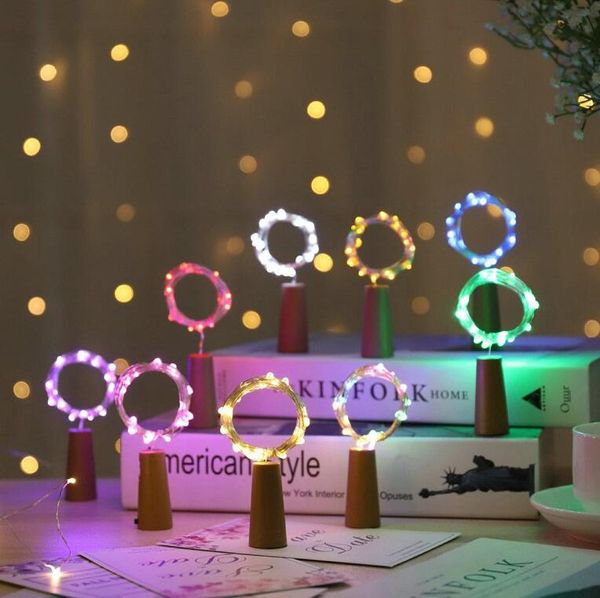 LED Strings Wine Bottle Stopper Copper Fairy Strip Wire Outdoor Party Decoration Novelty Night Lamp DIY Cork Light String 1M 10 LED Battery