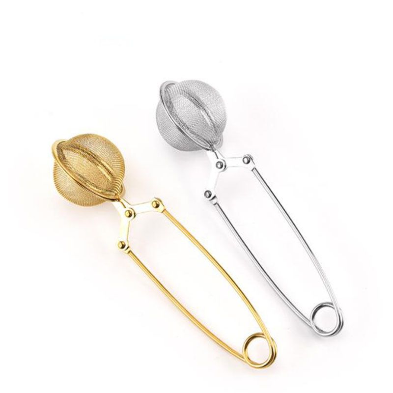 new Tea Tools Tea Infuser Stainless Steel Sphere Mesh Tea Strainer Coffee Herb Spice Filter Diffuser Handle Tea Ball