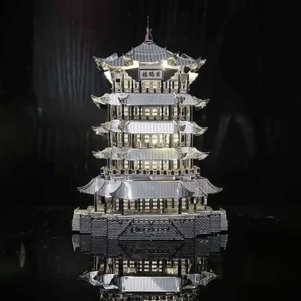 w Crane Tower 3D Metal Puzzle Eiffel Tower DIY Model Building Kit Adt Toys Birthday GiftT250118