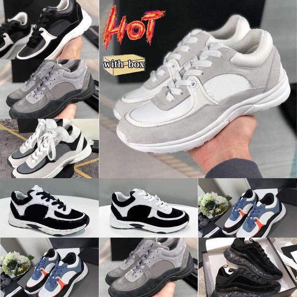Vic Designer shoes sneakers Calfskin Casual Reflective Suede Leather Trainers Channelss Shoes Mens and Womans Outdoor Gym Running Baskeball
