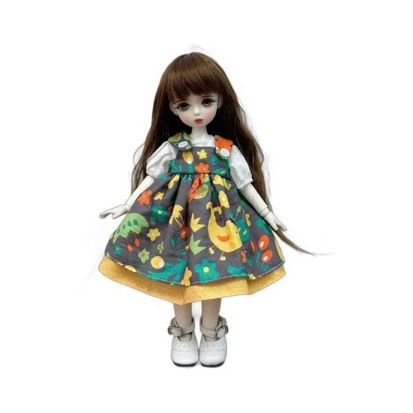 2025 Doll Accessories 6 points BJD baby 30cm up skirt doll clothes hand sewn button eye dress