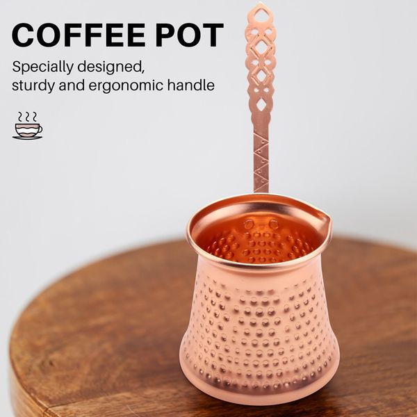 Turk Turkish Coffee Pot Coffee Turk Turkish Copper Coffee Maker For Turk Cezve Cafeteria Metal Handle Cevze