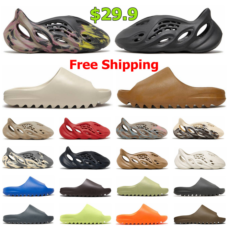 Men Designer Slippers Foam Runners Slides Foams Sandals Onyx Bone Ochre Soot Mx Cream Clay Sand Mist Ararat Foam Runner Slipper Women Girls Slide Sa