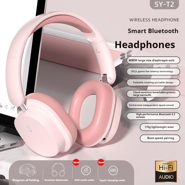 New Headworn Noise Reduction Basket Bluetooth Wireless Gaming Earphones, Ultra Long Range Phone Earphones