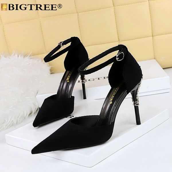 Metal Sandals Buckle Strap ck 10CM Thin Heels Fashion Girls Summer Women Sandal Decoration b5d8