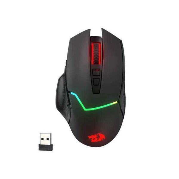 Redragon M690 PRO Wireless Gaming Mouse 8000 DPI Wired Mouse Rapid Fire Key 8 ro Buttons for PC--Laptop Black-White MouseT250121