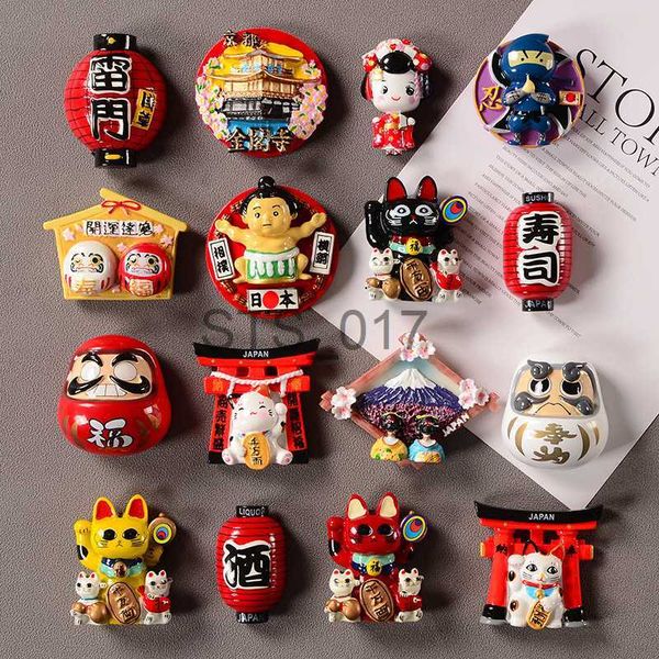 Fridge Magnets Tourism Japan refrigerator paste souvenir fridge magnets Japanese Fuji Mountain 3D Fortune Cat Samurai kimono sumo magnetic g
