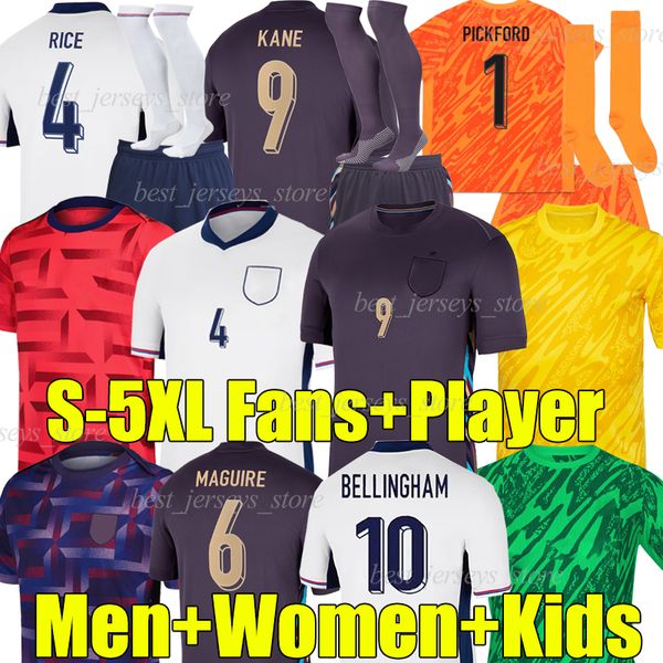 5XL Angleterre KANE soccer jerseys 2024 SAKA eNGLanDS EARPS BELLINGHAM MAGUIRE TONEY FODEN BOWEN TONEY PICKFORD RICE football shirts men kid
