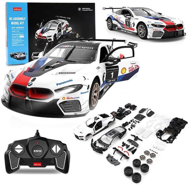 Rastar BMW M8 GTE RC Car Building Kit 1 18 Wireless Remote Control Car Model Building Block DIY Childrens Toy W241106