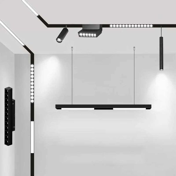 Modern Magnetic Track Lights LED DC48v Ceiling Lamp Rail Magnetic Light Fixture Adjustable Grille SpotlightCL240730