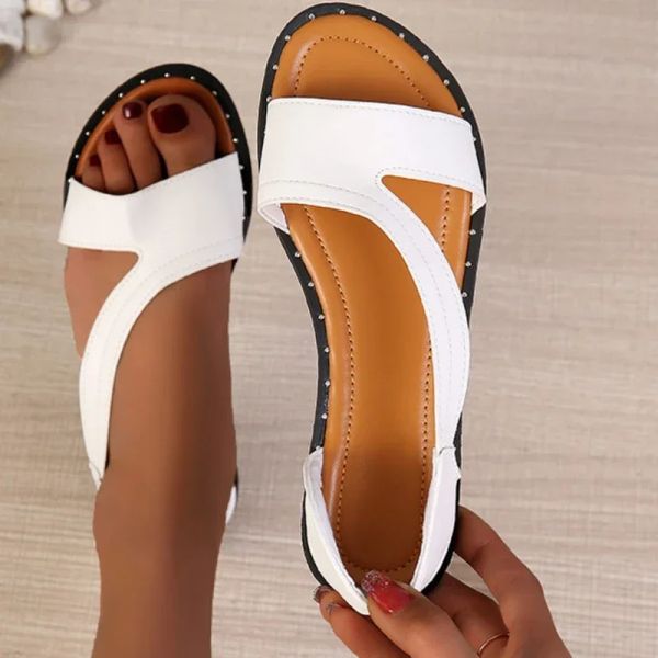 Summer 2024 New Sandals Flat Casual Women&#039;s Flip-ps Fashion Comfortable Outdoor Women Shoes 4882