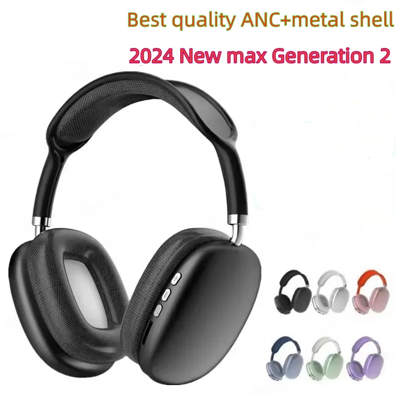 Max headphones podspro max 2 Wireless Earphones Active Noise Canceling P9 headset new USB-C maxes Earbuds Stereo Sound metal shell headset case