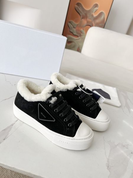 autumn and winter new wool single shoes fashion color lambskin casual shoes for women