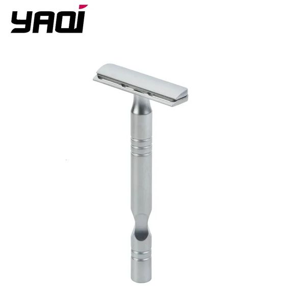 YAQI Matte Chrome Color AC Blade Excalibur Single-edged Mens Shaving Safety Razor 240712
