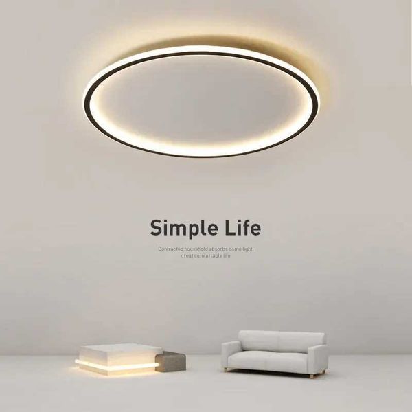 Nordic Minimalist LED Ceiling Light For Bedroom Living Room Aisle Study Room Balcony Circular Remote Control Lighting Chandelier Y240802 Y24