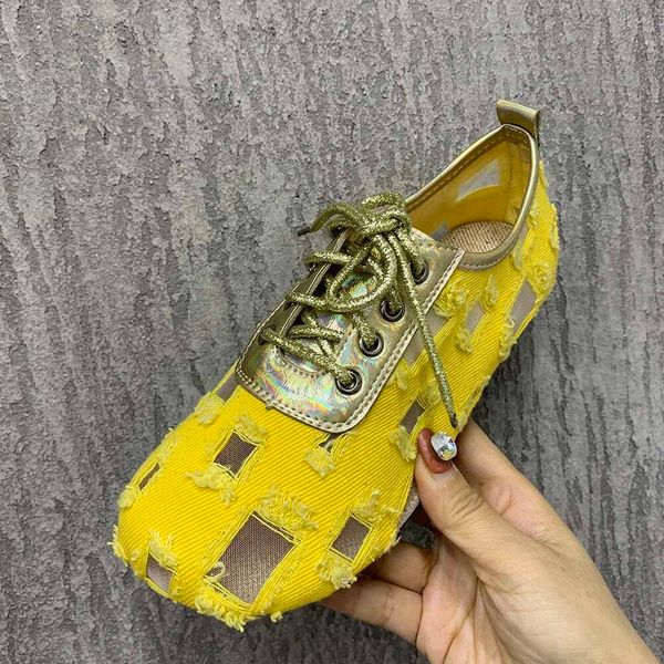 Summer Women Breathable Casual Flats Plus Size Lace Up Designers Shoes