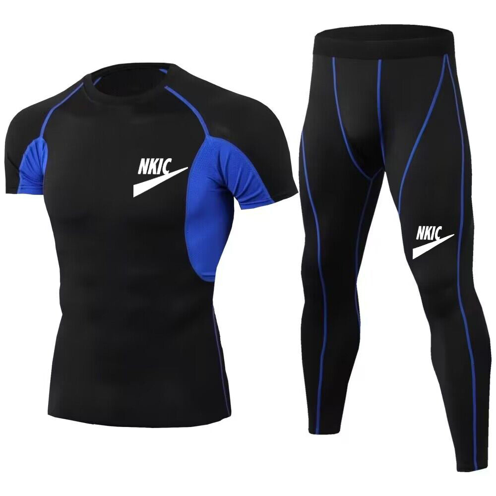 Men&#039;s Tracksuits Compression Sportswear Suit Jogging Tight Yoga Sets Workout Fitness Clothing Tracksuit Pants Gym Sports Training T-shirt