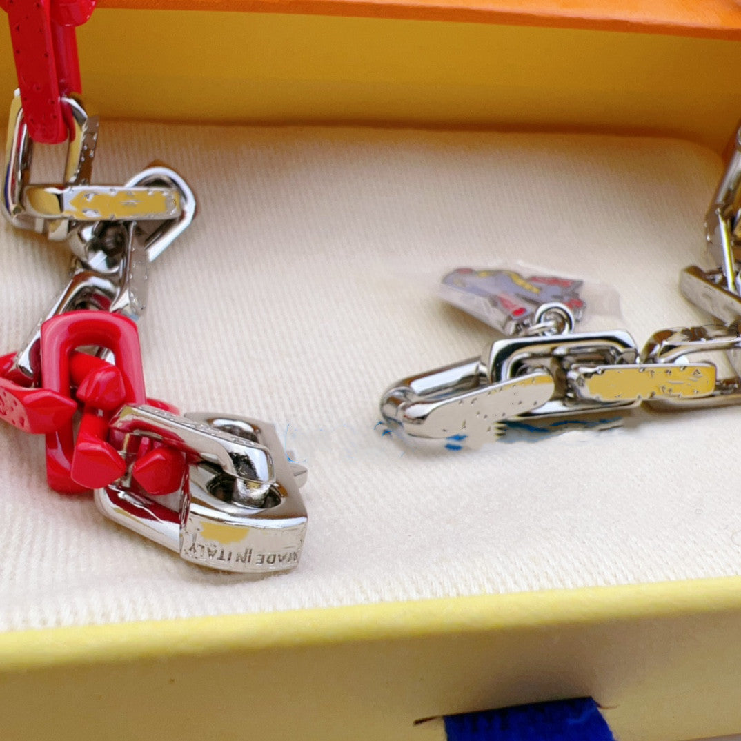 Red Stainless Steel Chokers Chain Necklace Bracelet Hip Hop Chains Necklace Fashion Jewelry for Women Men Accessories