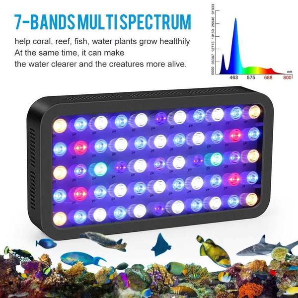 165W LED Aquarium Light Full Spectrum Dimmable Sea Marine Light for Aquarium Sea Coral Reef Fish Tank LPS-SPS Z250205