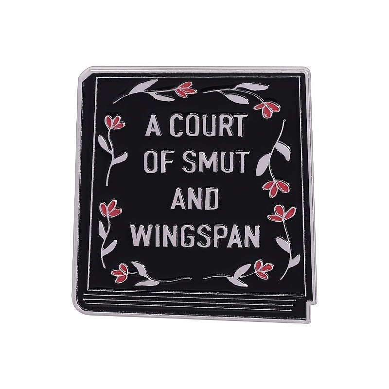 TEMU 1pc Of Smut And Wingspan Reading Enthusiasts Books Metal Badges, Enamel Pin Alloy Brooch Clothes Backpack Accessories For Gifts