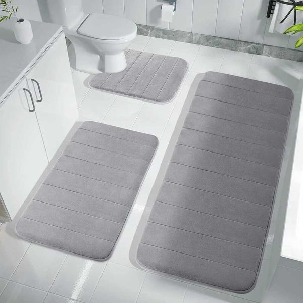 Super Absorbent Bath Mat Memory Foam Carpet Non-slip Bathro Rug Bathtub Side Floor Rugs Shower Ro Doormat Toilet Footpad Z250114