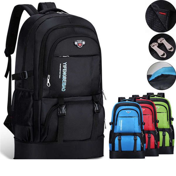 Backpacking Packs 60L Waterproof Men Nylon Backpack Travel Pack Sports Bag Pack Outdoor Mountaineering Hiking Climbing Camping Backpacks For