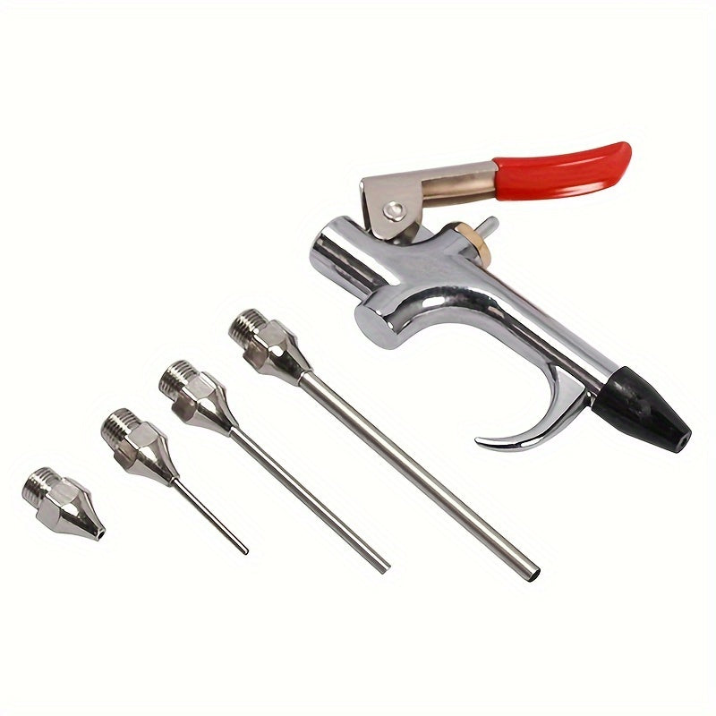 TEMU 1 Set Metal Air Compressor Blow Kit, Use Without Electricity, With Air Inlet Spray Blower Inflatable Nozzle, Pneumatic Tool Dust Cleaning Tool