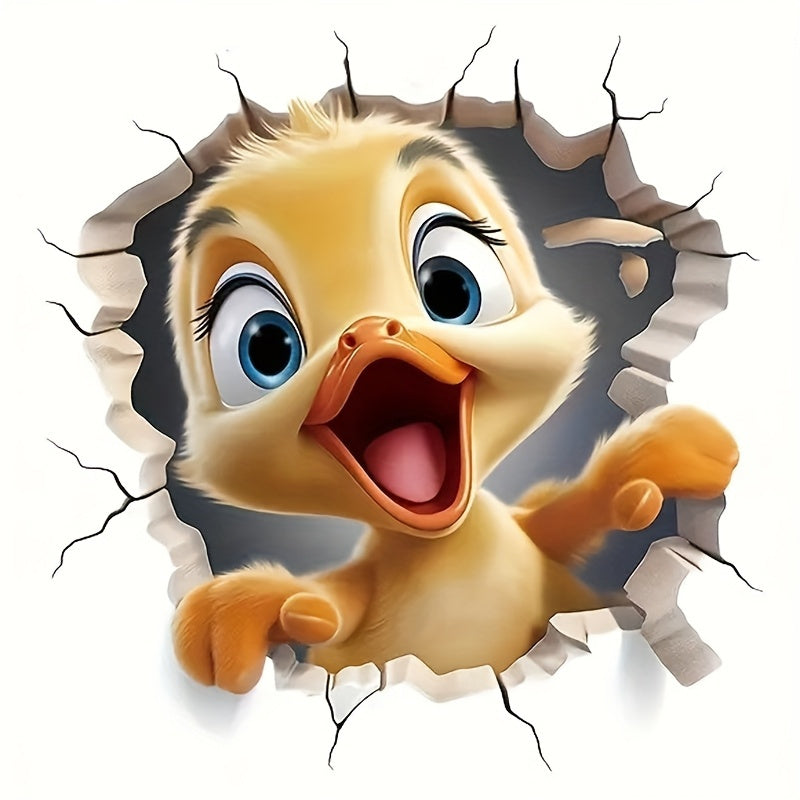 TEMU Cute Peek Vinyl Decal, 7.87-inch Cartoon-style Decal, Durable Vinyl For Car Laptops, Bottles, Cell Phones, Etc., Easy To Stick To Glass