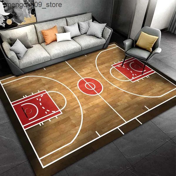 Carpets Basketball football field patterned carpet bedroom living room childrens game floor mat home decoration floor mat carpet L240910