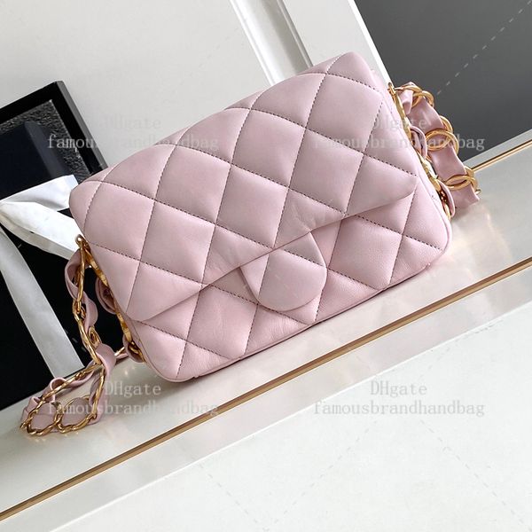 Small Hobo Bag Mirror Quality Chain Bag 19CM Designer Flap Bag Genuine Leather Shoulder Bag Designer Woman Designer Handbag With Box 24C87