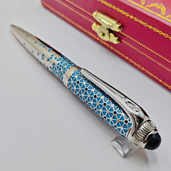 Wholesale Classic Sier CT Ballponet Pen Business Office Stationery Supplies Fashion Reabilt canetas para presente de aniversário Xingqiuda