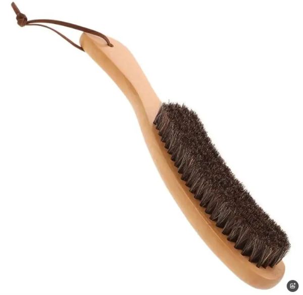 Horsehair Duster Wooden Handle Brush Hand Broom Bench Brush for Furniture Clothes Coat Suit Cleaning Car ZZ