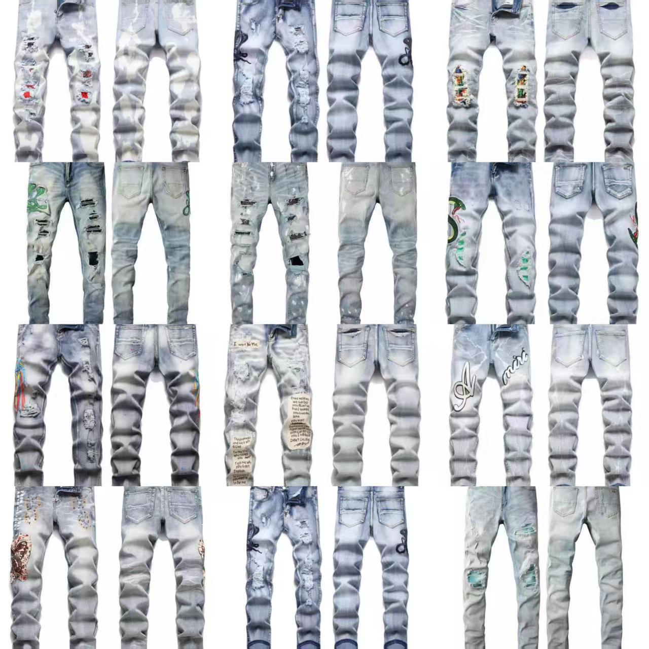 New Designer For Men Women Jeans Designer Jeans Mens High-end Quality Straight blue Retro Streetwear Casual Sweatpants