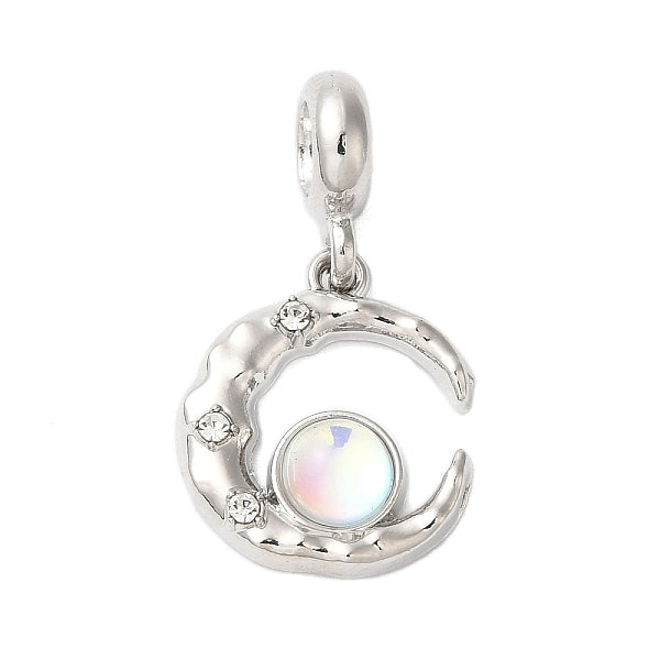 Breloques européennes en verre strass en alliage de placage en rack