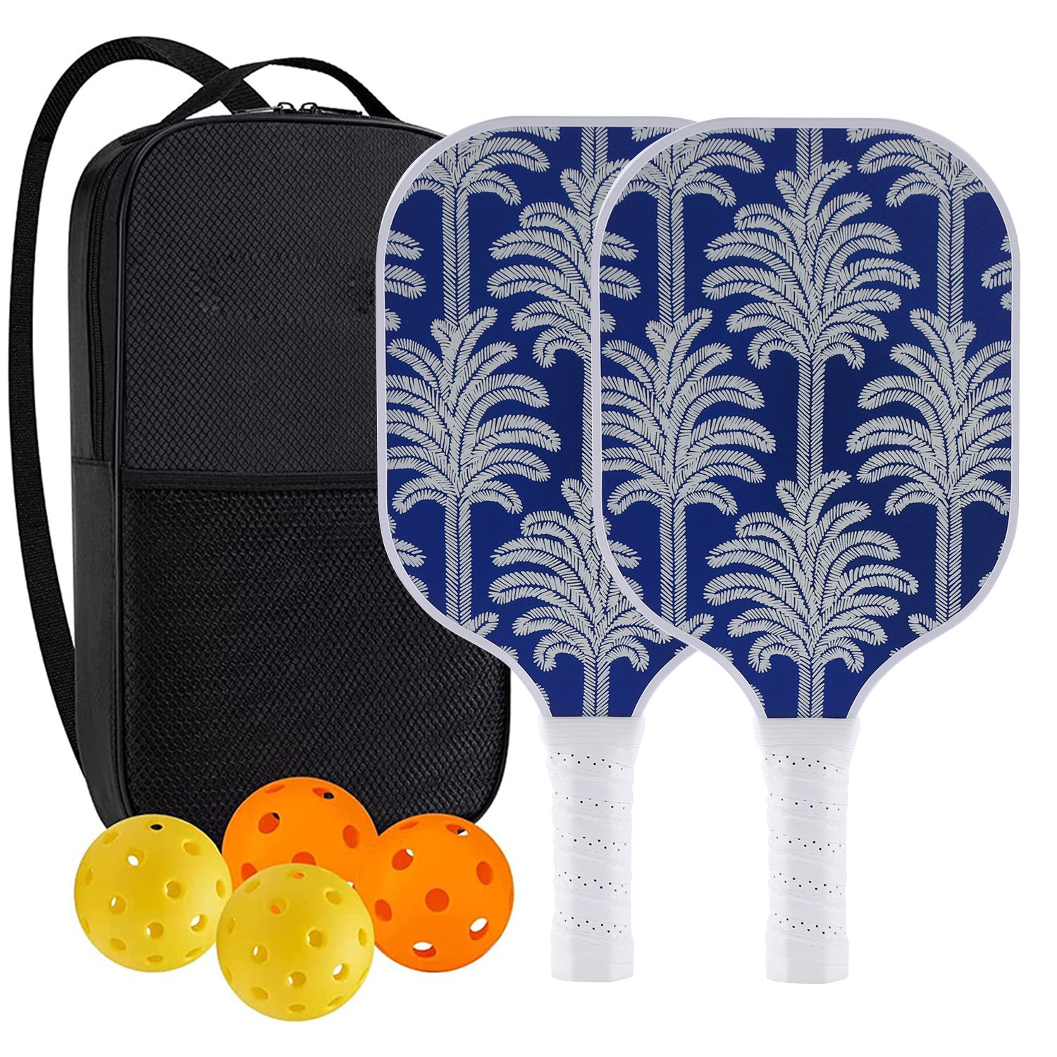 High-Performance Fiberglass Pickleball Paddle for Competitive Outdoors Games 2 Paddle & 4 ball & 1 bag 9940